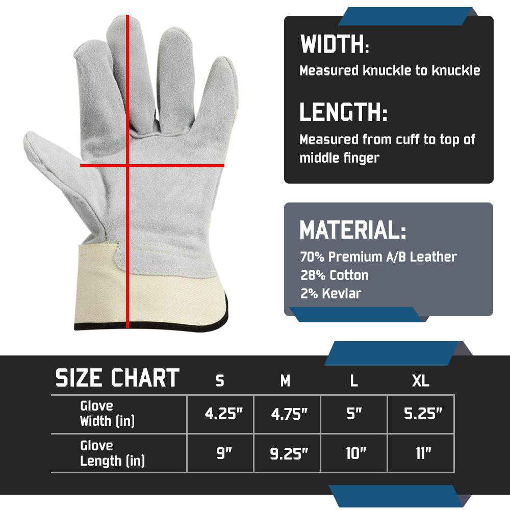 Kevlar-Stitched Short Cuff - Welding Gloves - 12 Pair