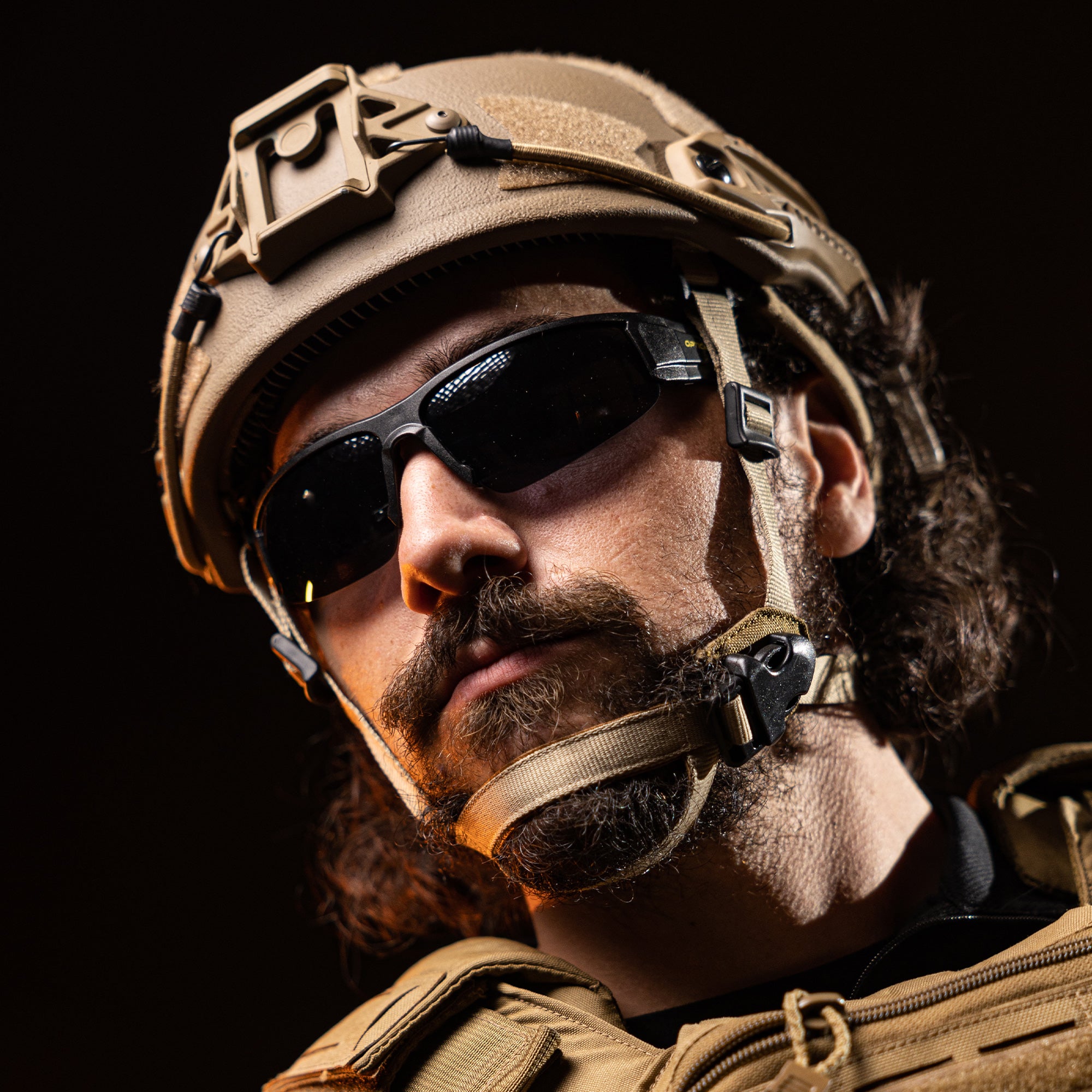 OPTIC MAX TACTICAL SAFETY GLASSES - 3 INTERCHANGEABLE LENSES - CLEAR, AMBER, GRAY ANTI-FOG LENS - 1 PAIR