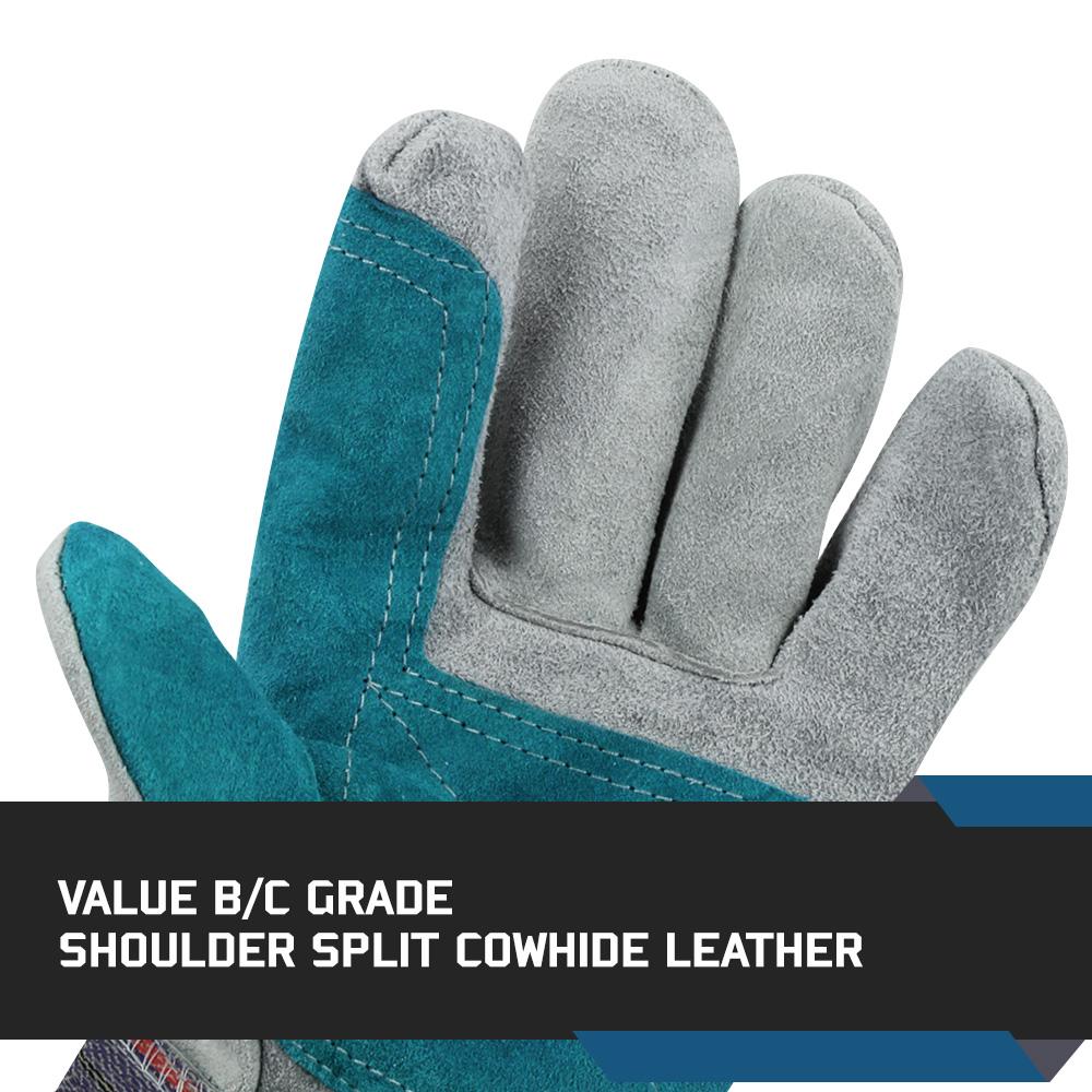 Deluxe Short Cuff Welding Gloves 12 Pair Glove Station