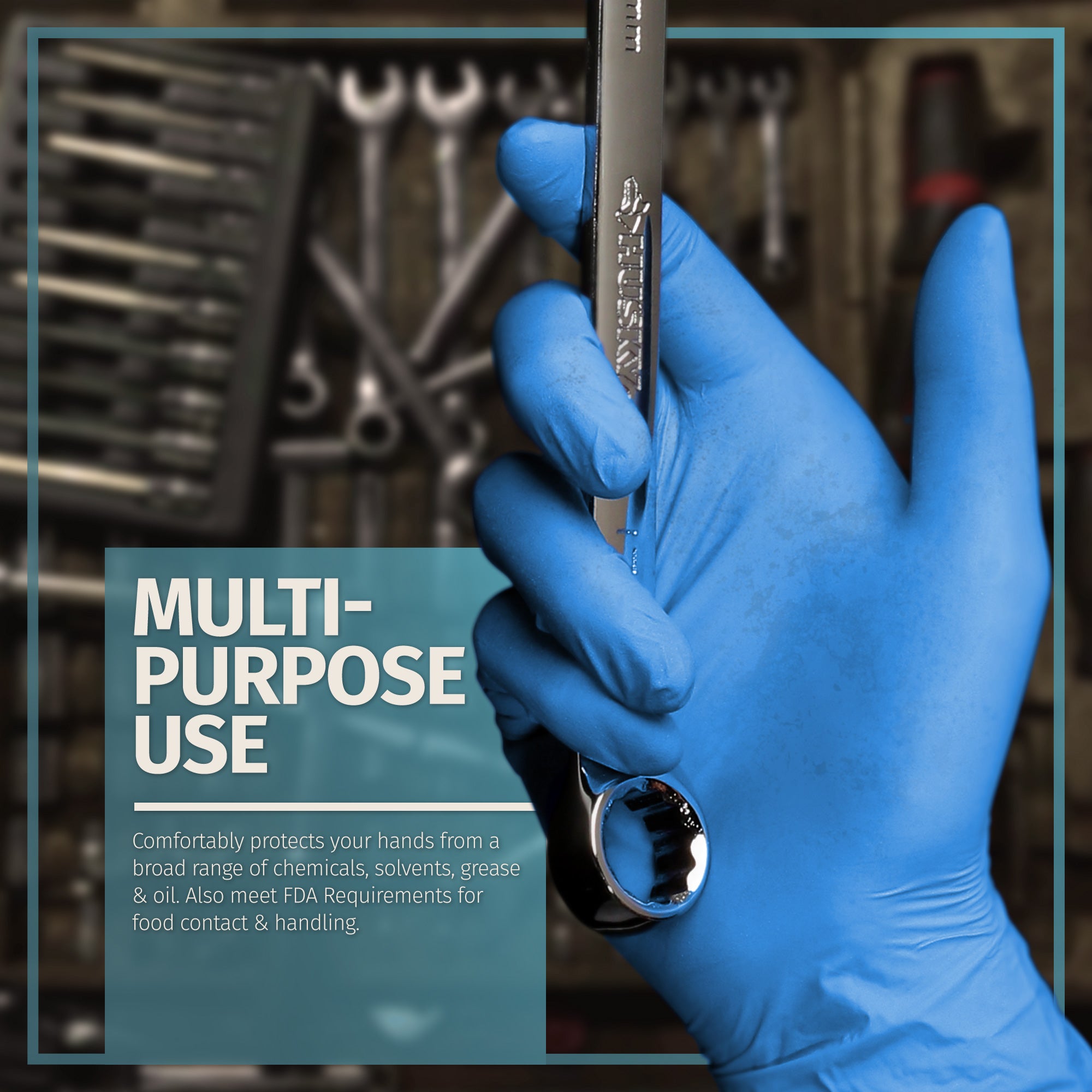 4.0 Mil - Nitrile Gloves - 50 Pairs + 1 pair of cotton Gloves