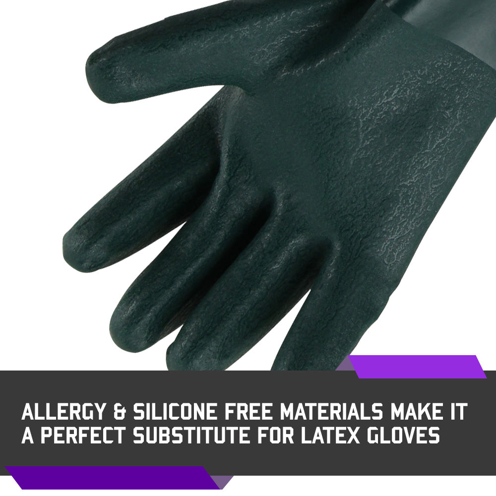 Double PVC Coated 10.5€ - Chemical-Resistant Gloves - 1 Pair