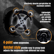 4 Point Ratchet Red Hard Hat - HH10R4P -Black