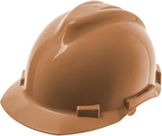 4 Point Ratchet Red Hard Hat - HH10R4P -Brown