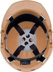 4 Point Ratchet Red Hard Hat - HH10R4P -Brown