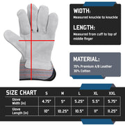 Short Cuff - Welding Gloves - 6 Pairs