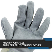 Kevlar-Stitched Short Cuff - Welding Gloves - 12 Pair