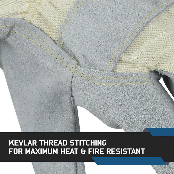 Kevlar-Stitched Short Cuff - Welding Gloves - 12 Pair