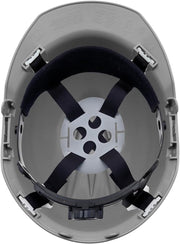 4 Point Ratchet Red Hard Hat - HH10R4P - Gray
