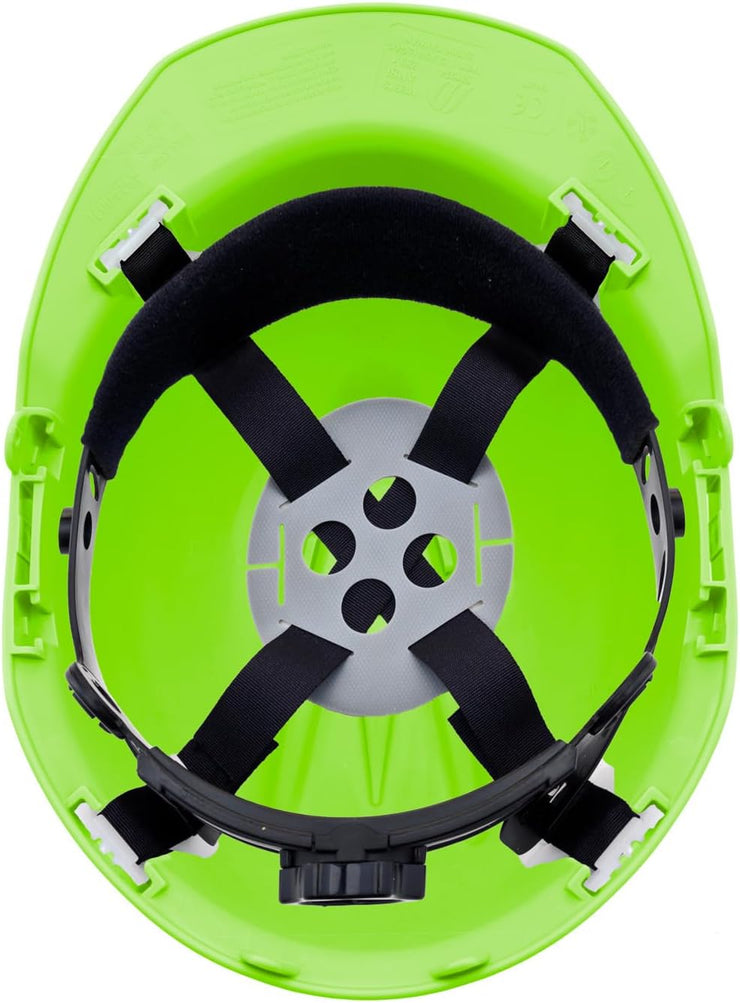 4 Point Ratchet Red Hard Hat - HH10R4P -Green