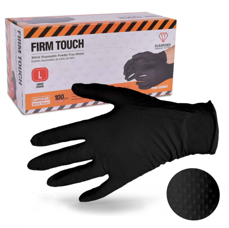 6.0 Mil - Diamond Grip Nitrile Gloves - 50 Pairs