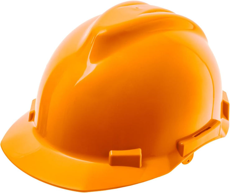 4 Point Ratchet Red Hard Hat - HH10R4P -Orange