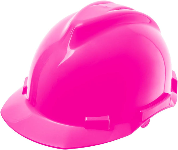 4 Point Ratchet Red Hard Hat - HH10R4P -Pink