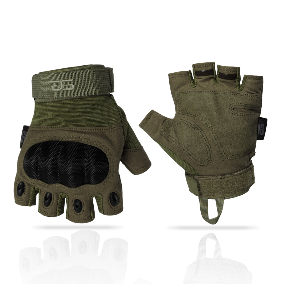 Tactical Gloves Knuckle Protection Non-slip Military Training Hunting Fingerless - Foto 3