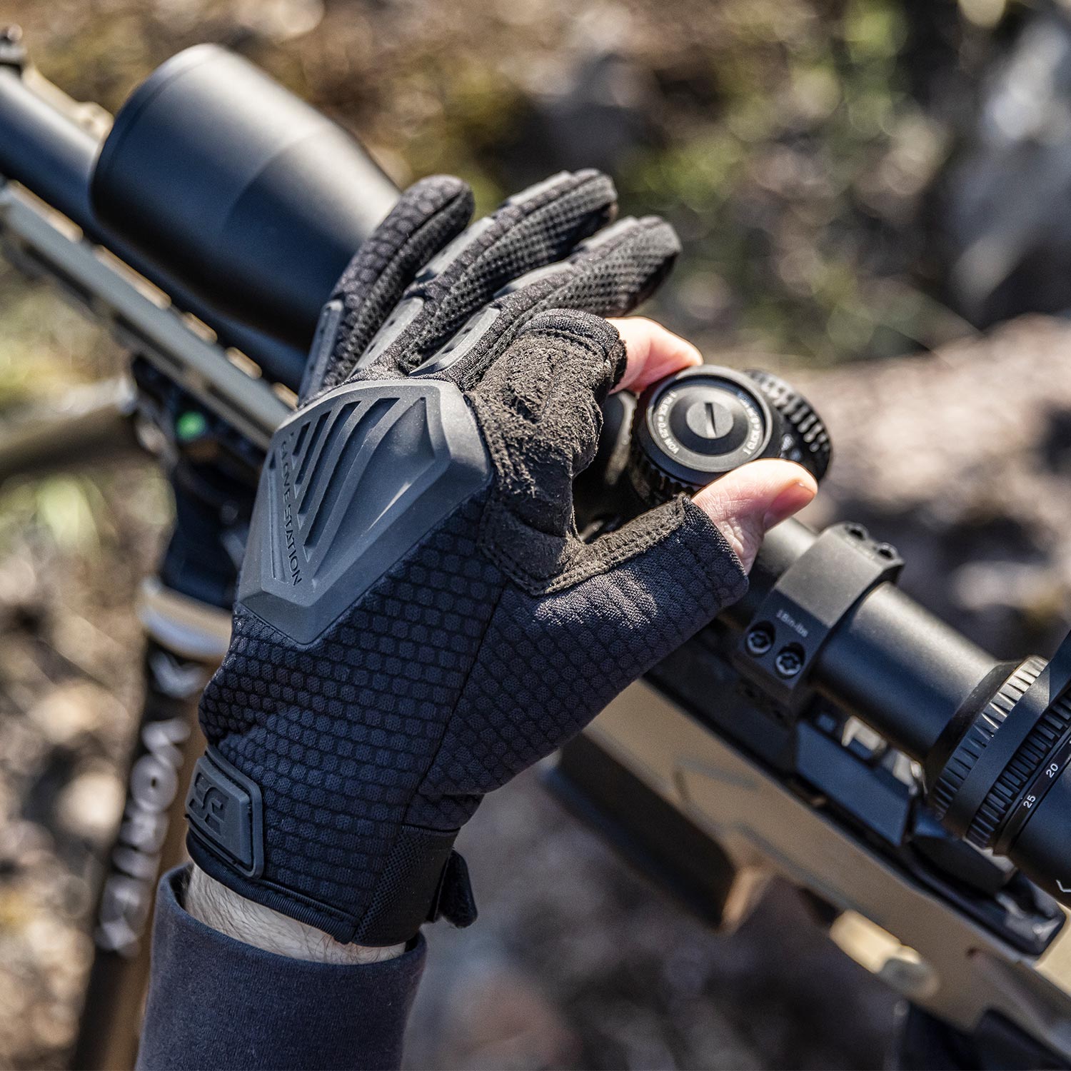 Suede Leather Tactical Gloves