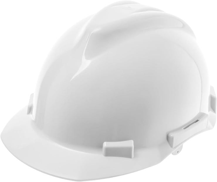 4 Point Ratchet Red Hard Hat - HH10R4P -White