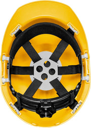 4 Point Ratchet Red Hard Hat - HH10R4P -Yellow