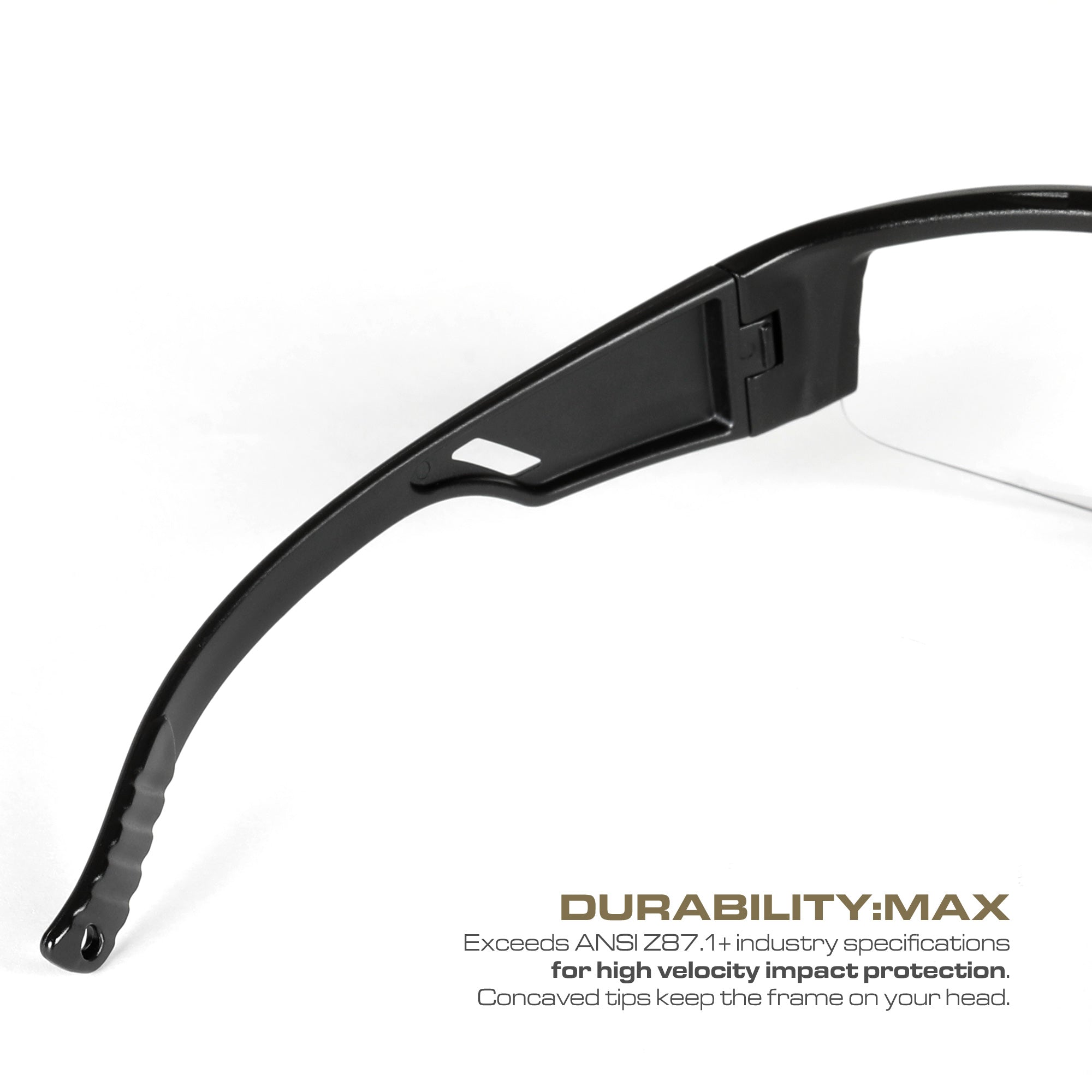 OPTIC MAX TACTICAL SAFETY GLASSES - 3 INTERCHANGEABLE LENSES - CLEAR, AMBER, GRAY ANTI-FOG LENS - 1 PAIR