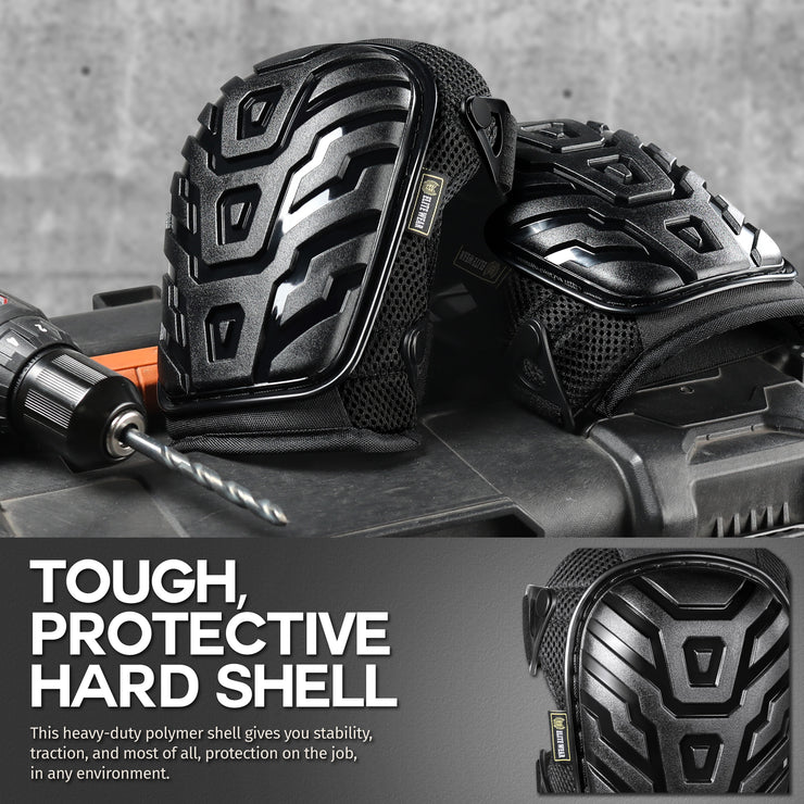 Heavy Duty Turtleback Shell Knee Pads