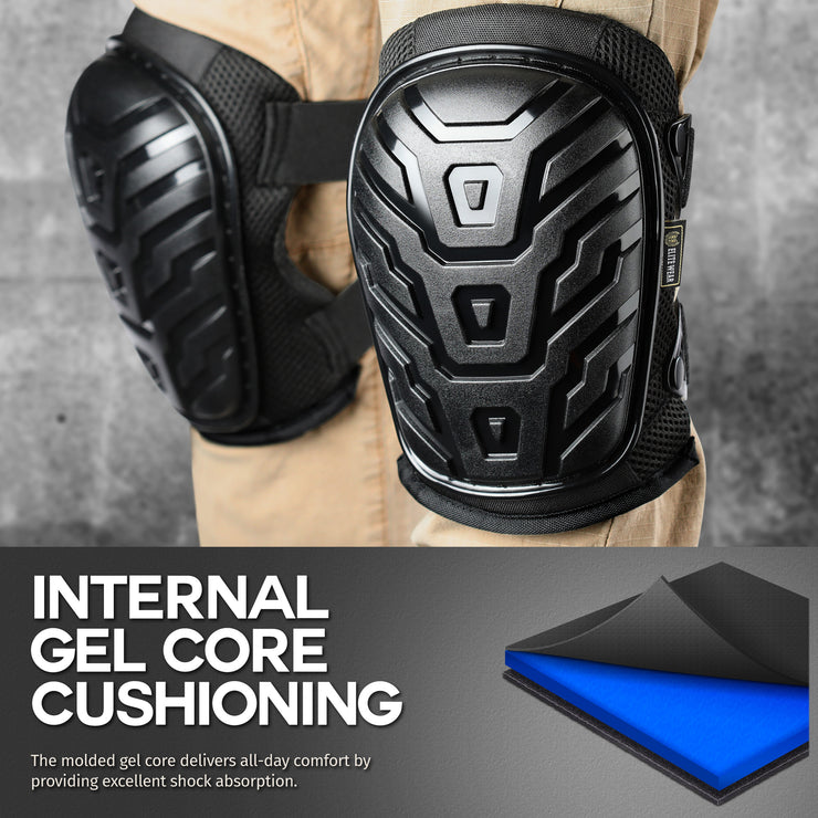 Heavy Duty Turtleback Shell Knee Pads