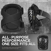 Heavy Duty Turtleback Shell Knee Pads