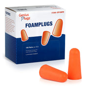 Uncorded Bullet Foam Ear Plugs - Hi-Viz Orange - 100 Pairs