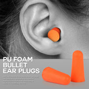 Uncorded Bullet Foam Ear Plugs - Hi-Viz Orange - 100 Pairs