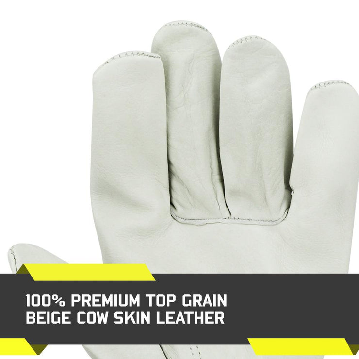 Cow Skin Driver Gloves - 12 Pairs