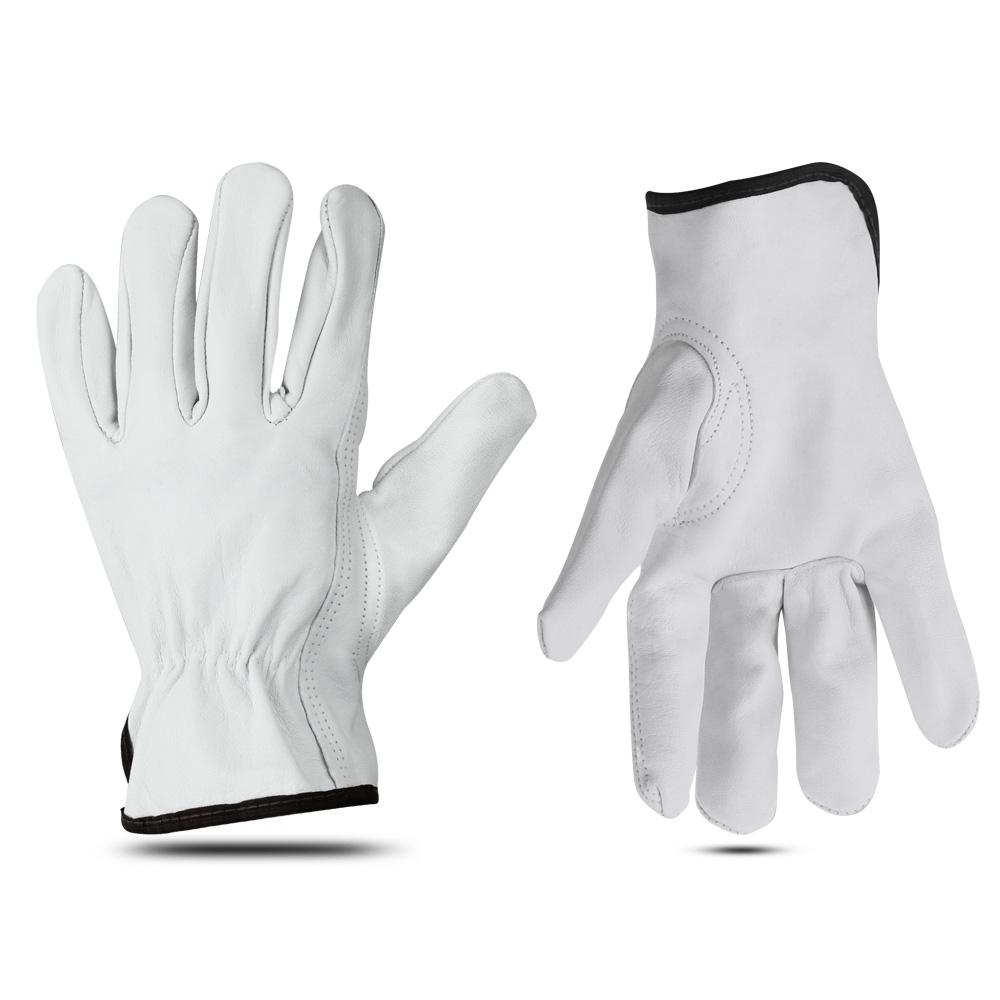 Boss Driver Gloves, Men's, XL, 8-3/8 To 8-3/4 In L, Keystone Thumb Slip On Cuff Deerskin Leather Gold B84081 Xl
