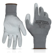 Polyurethane Coated Work Gloves - Gray - 1 Pair