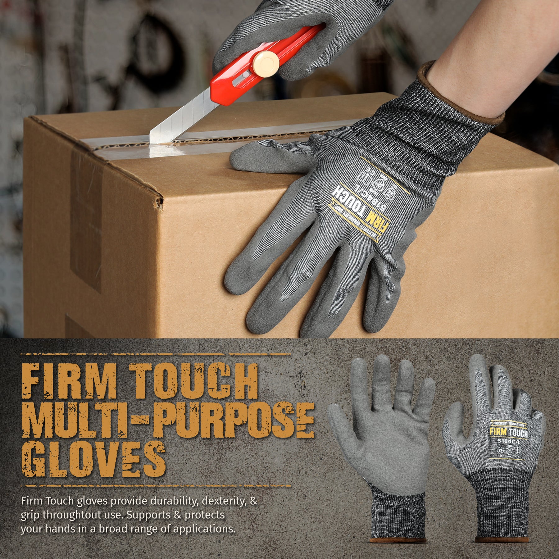 Gray Anti Cut Hand Gloves