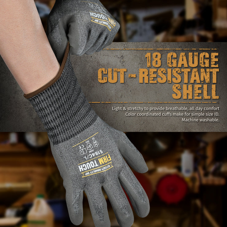 Gray Cut Resistant Safety Gloves - 1 pair