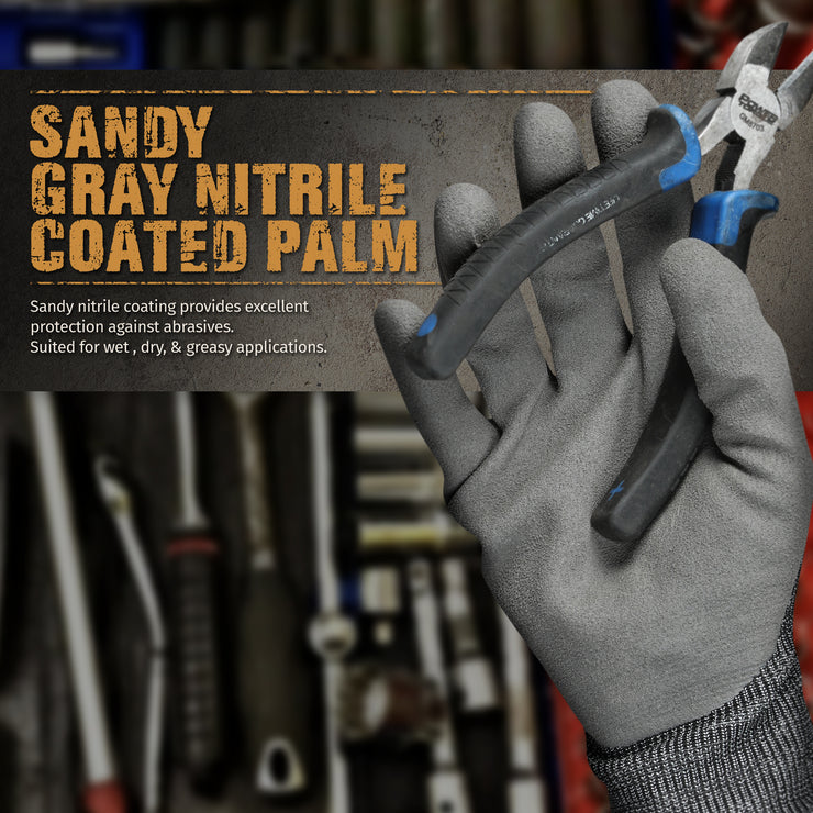 Ultra Thin Cut Resistant Work Gloves - Gray - 1 Pair