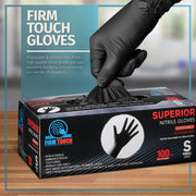 6.0 Mil - Black Nitrile Gloves - 50 Pairs