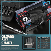 6.0 Mil - Black Nitrile Gloves - 50 Pairs