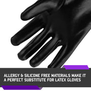 PVC Coated 12" - Chemical-Resistant Gloves - 12 Pairs