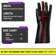 PVC Coated 14" - Chemical-Resistant Gloves - 1 Pair