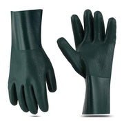 Double PVC Coated 12" - Chemical-Resistant Gloves - 1 Pair