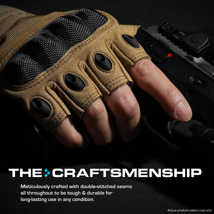 The Combat Fingerless - Tan - 1 Pair