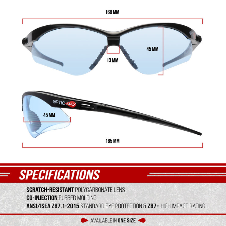 Nemesis - Light Blue Lens - Safety Glasses - 1 Piece