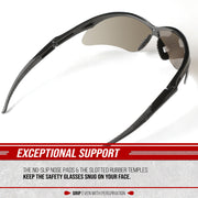 Nemesis - Silver Mirrored Lens - Safety Glasses - 1 Piece