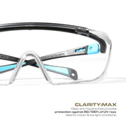 Optic Max Lightweight OTG Safety Glasses - Clear Anti-Fog Lens - 1 Pair