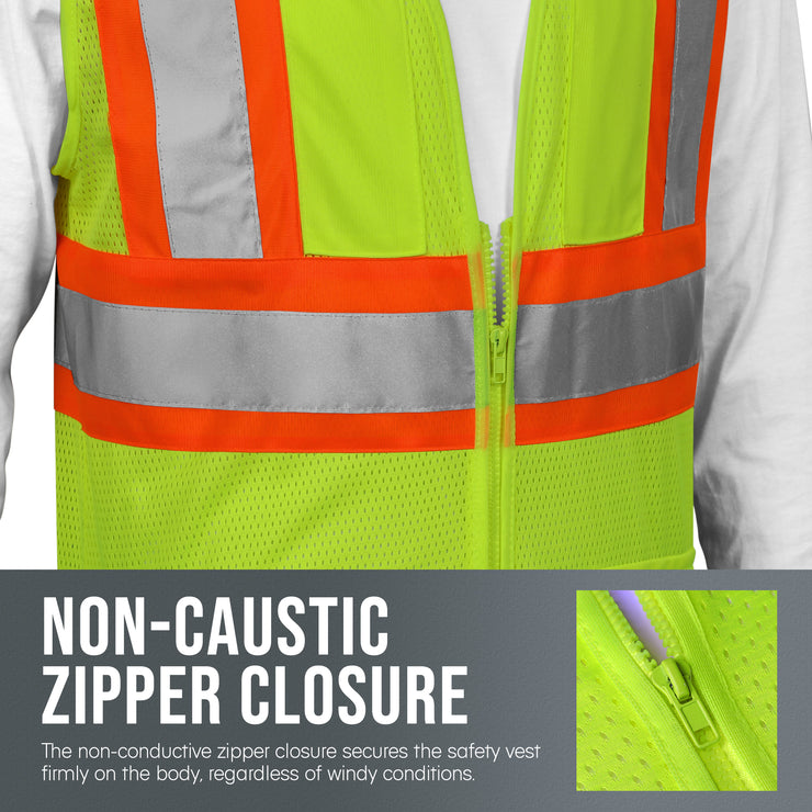 Class 2 ANSI Safety Vest - Hi-Viz Green