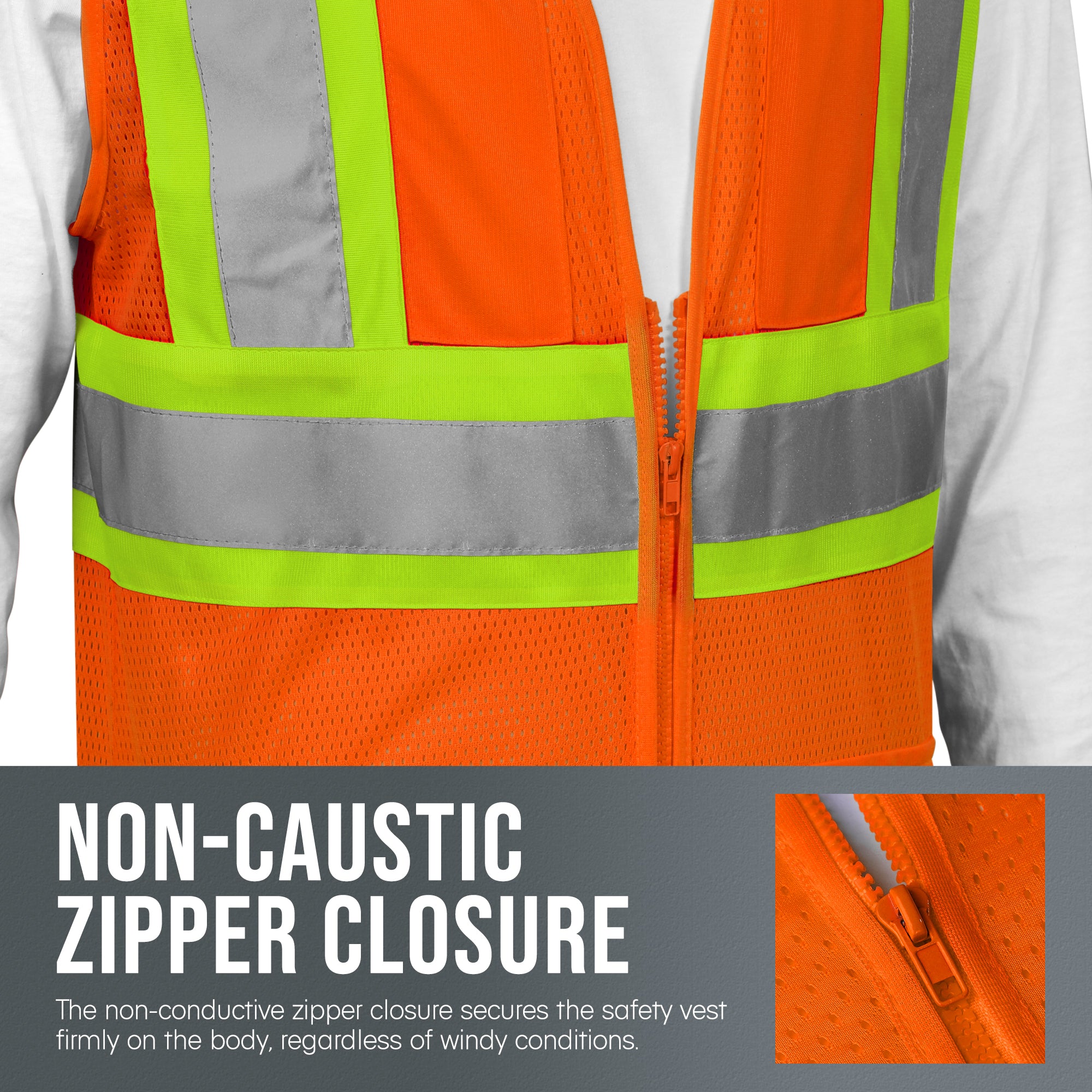 Class 2 ANSI Safety Vest - Hi-Viz Orange
