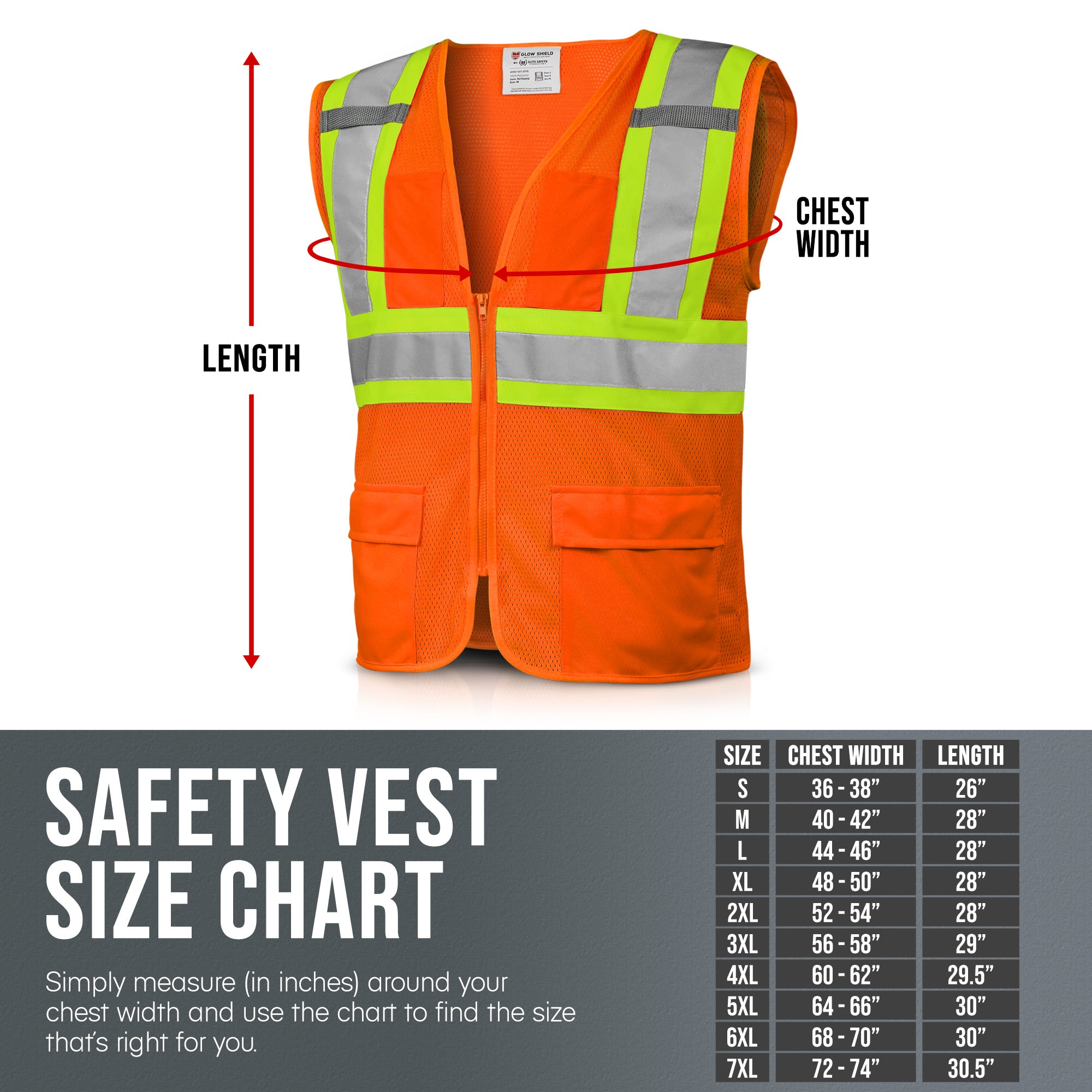 Class 2 ANSI Safety Vest - Hi-Viz Orange