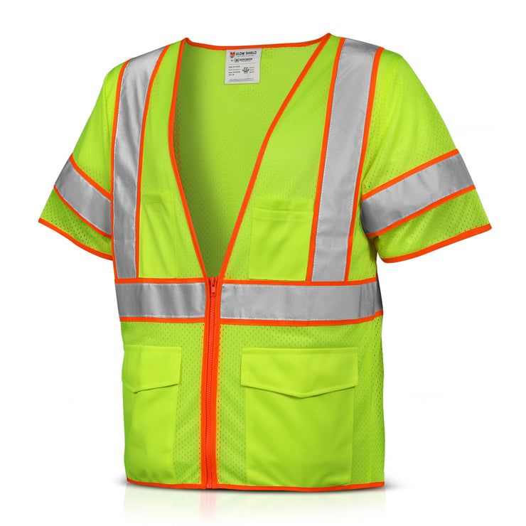 Class 3 ANSI Safety Vest - Hi-Viz Green