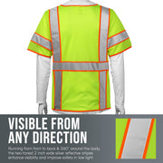 Class 3 ANSI Safety Vest - Hi-Viz Green