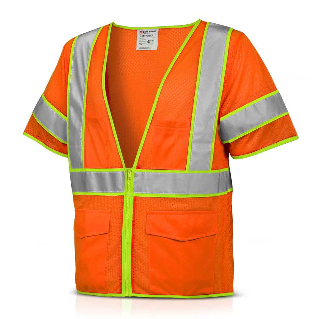 Class ANSI Safety Vest Hi-Viz Orange – Glove Station