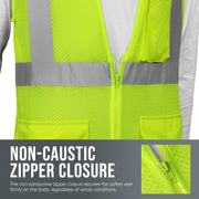 Flame-Resistant Class 2 ANSI Safety Vest - Hi-Viz Green